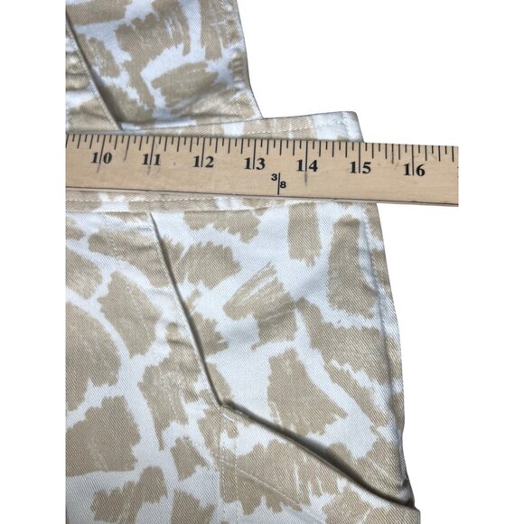 Anthropologie Maeve Gardeners Apron Shortalls Romper Neutral Women Size 6 - Picture 13 of 16